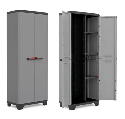 Keter Stilo Utility Cabinet have-skab 68 x 39 x 173 cm grå 1 stk.