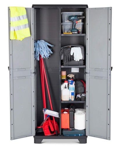 Keter Stilo Utility Cabinet have-skab 68 x 39 x 173 cm grå 1 stk.