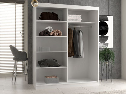 Skydedørsgarderobe Topeshop IGA 160 cm med sprosser i dørfront, Sonoma Eg, 61 x 160 x 200 cm, 1 stk.