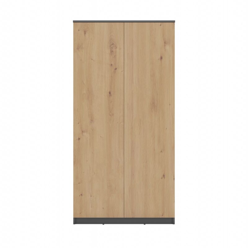 Topeshop garderobeskab med døre og hylder SD-90 i antracit og artisan-eg 50x90x180 cm, 1 stk.