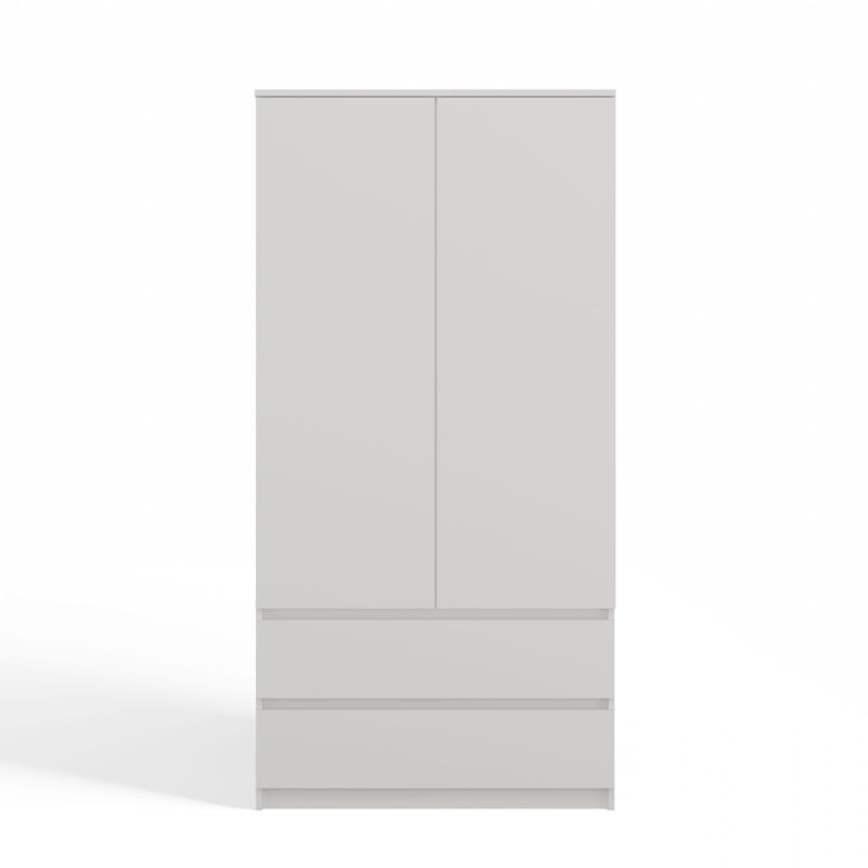 Topeshop garderobeskab SS-90 hvid 50 x 90 x 180 cm 1 stk.