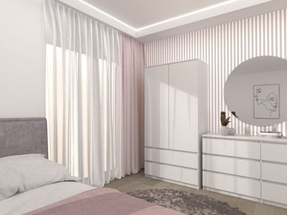 Topeshop garderobeskab SS-90 hvid 50 x 90 x 180 cm 1 stk.