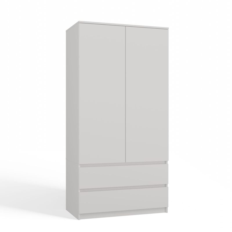 Topeshop garderobeskab SS-90 hvid 50 x 90 x 180 cm 1 stk.