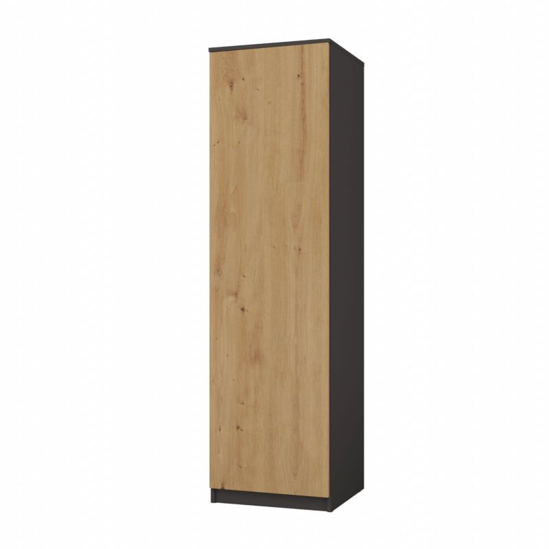 Topeshop SD-50 garderobeskab antracit / artisan eg 50 x 50 x 180 cm 1 stk.