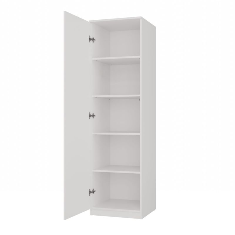 Topeshop SD-50 garderobeskab mat hvid 50x50x180 cm 1 stk.