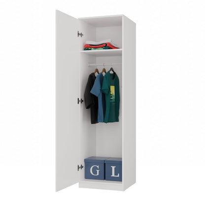 Topeshop SD-50 garderobeskab mat hvid 50x50x180 cm 1 stk.