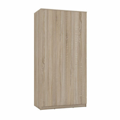 Topeshop SD-90 garderobeskab i Sonoma-eg med døre og hylder 50 x 90 x 180 cm, 1 stk.