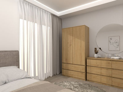 Topeshop SS-90 garderobeskab i Artisan Eg 50x90x180 cm, 1 stk.