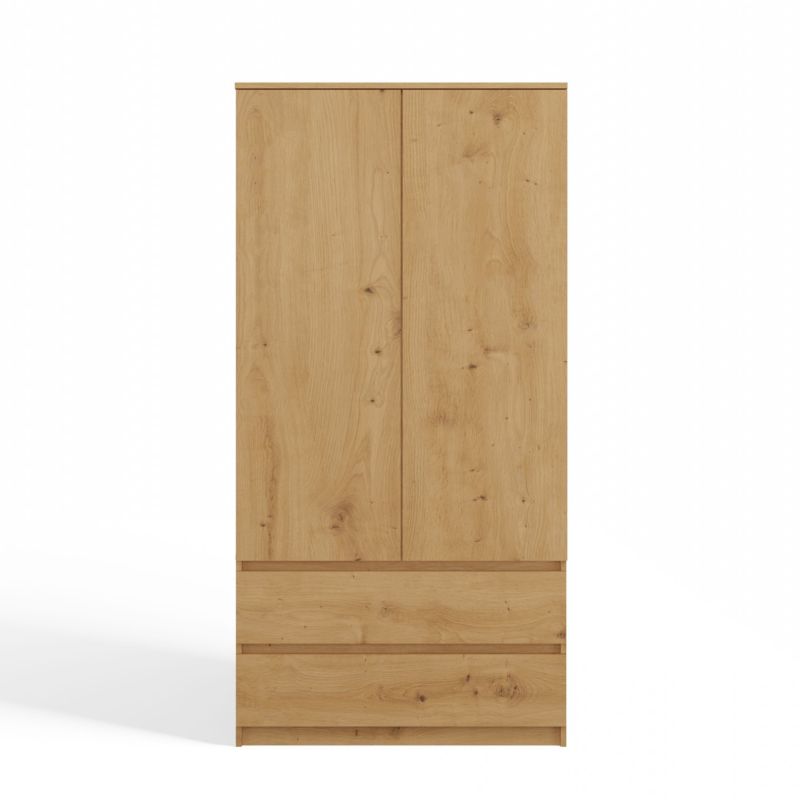 Topeshop SS-90 garderobeskab i Artisan Eg 50x90x180 cm, 1 stk.