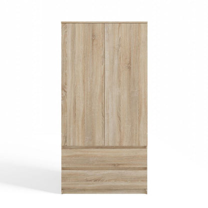Topeshop Ss-90 skab i Sonoma-eg garderobe 50 x 90 x 180 cm 1 stk.