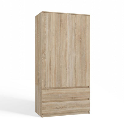 Topeshop Ss-90 skab i Sonoma-eg garderobe 50 x 90 x 180 cm 1 stk.