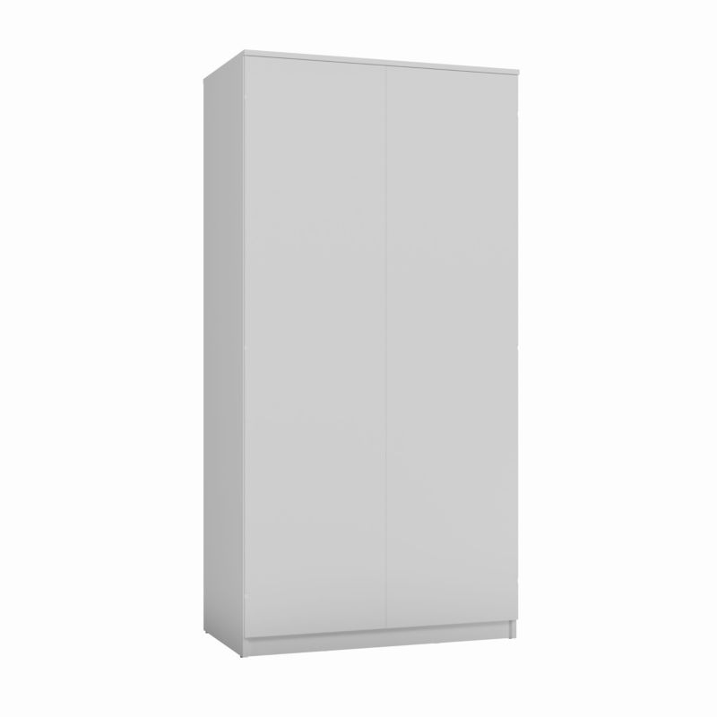 Topeshop skab med døre og hylder SD-90 hvid garderobe 50x90x180 cm 1 stk.