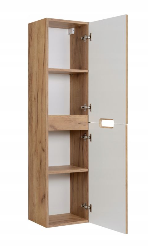 Badeværelsesskab 35x136 cm Døre med Soft Close Dæk Craft Gylden