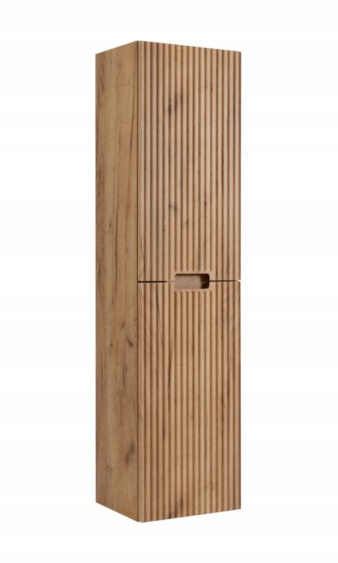 Badeværelsesskab 35x136 cm Døre med Soft Close Dæk Craft Gylden