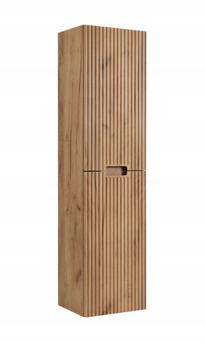 Badeværelsesskab 35x136 cm Døre med Soft Close Dæk Craft Gylden