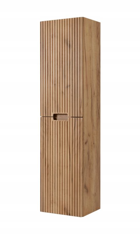 Badeværelsesskab 35x136 cm Døre med Soft Close Dæk Craft Gylden