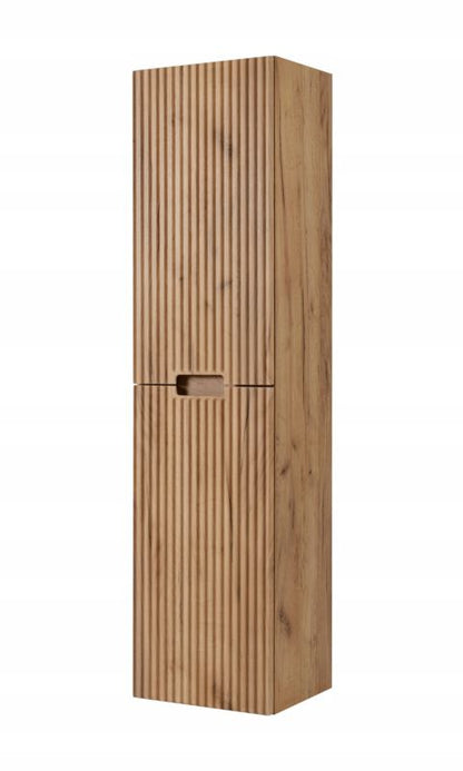Badeværelsesskab 35x136 cm Døre med Soft Close Dæk Craft Gylden
