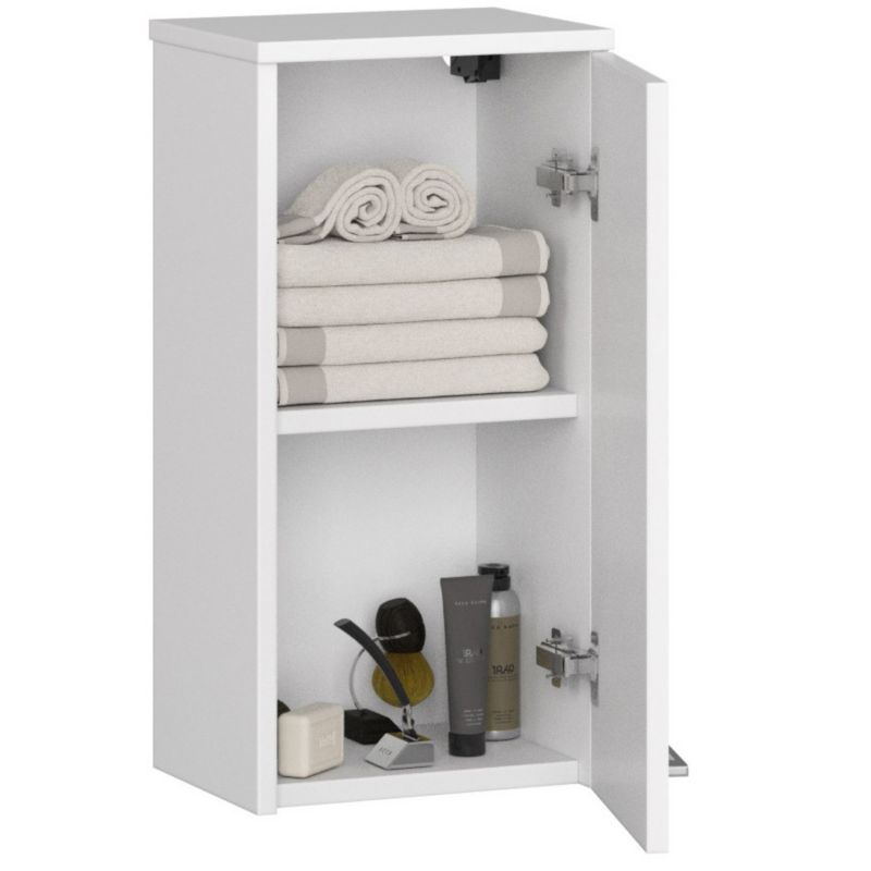 Akord Fin badeværelsesskab hvid 30 cm 1 dør mat hvid 2 hylder 30x22,5x60 cm 1 stk.