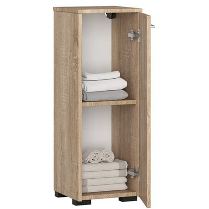 Akord Fin badeværelsesskab i Sonoma eg 30 cm med 1 dør, mat Sonoma eg farve, 2 hylder, 30x30x82 cm, 1 stk.