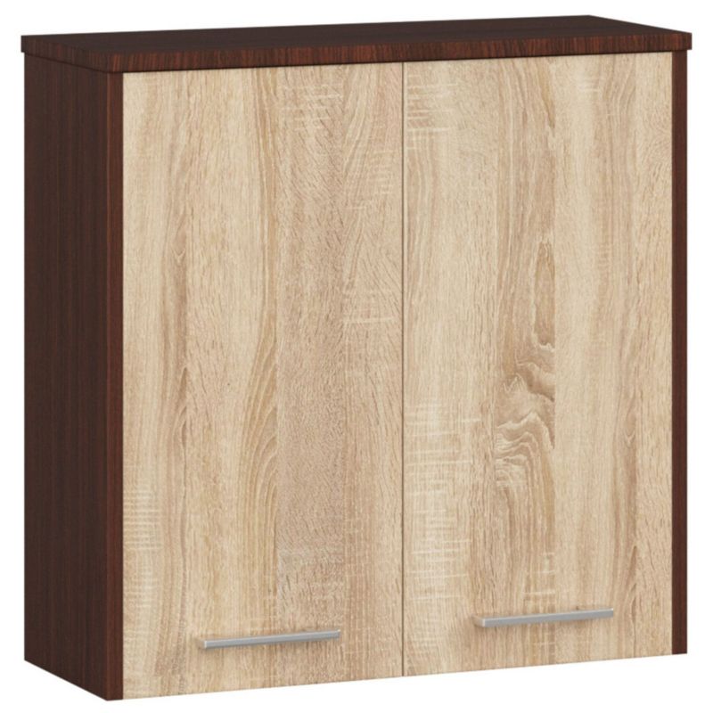Akord Fin Wenge badeværelsesskab 60 cm 2 døre i mat Sonoma eg med 2 hylder 60x22,5x60 cm 1 stk.