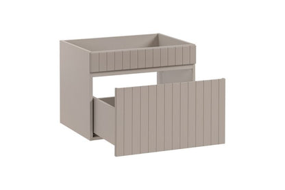 Badeværelsessæt Væghængt 80 cm Beige/Eg med Blød Lukning