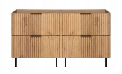 Underskab 120 cm Dąb Craft Gylden Riflet Front med Ben