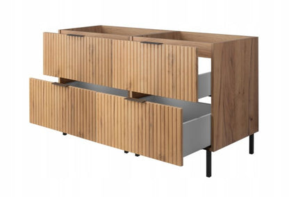 Underskab 120 cm Dąb Craft Gylden Riflet Front med Ben