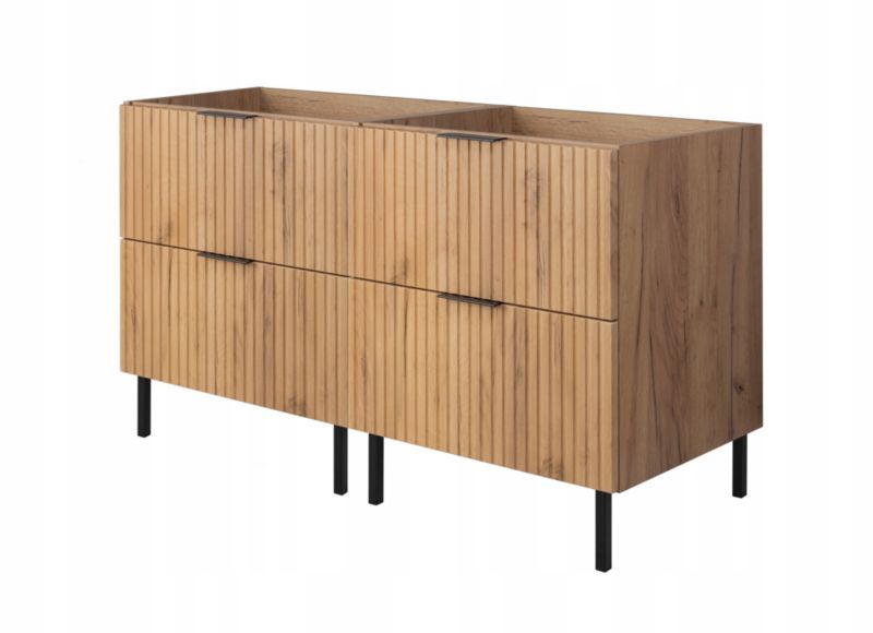Underskab 120 cm Dąb Craft Gylden Riflet Front med Ben