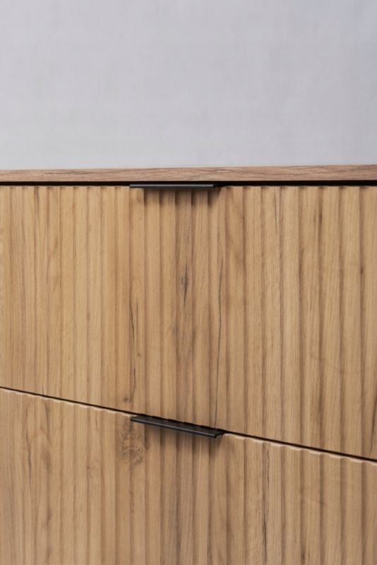Underskab 120 cm Dąb Craft Gylden Riflet Front med Ben