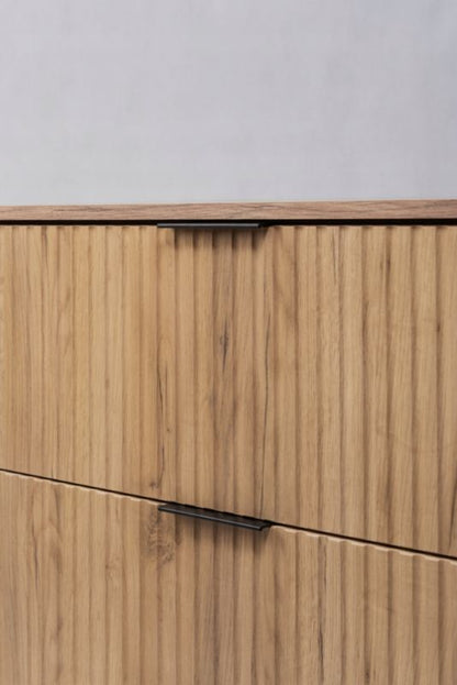 Underskab 120 cm Dąb Craft Gylden Riflet Front med Ben