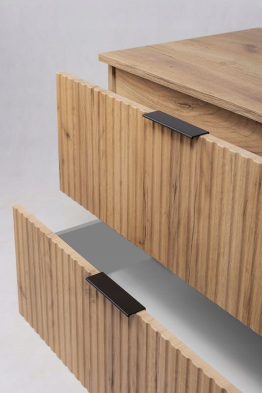 Underskab 120 cm Dąb Craft Gylden Riflet Front med Ben