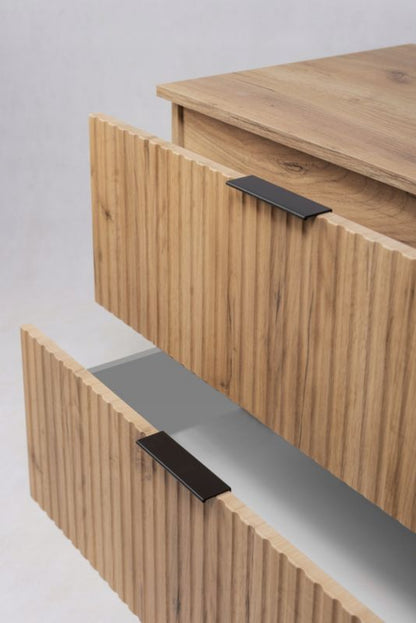 Underskab 120 cm Dąb Craft Gylden Riflet Front med Ben