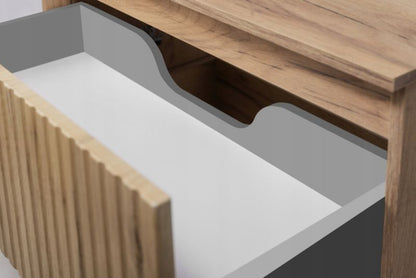 Underskab 120 cm Dąb Craft Gylden Riflet Front med Ben