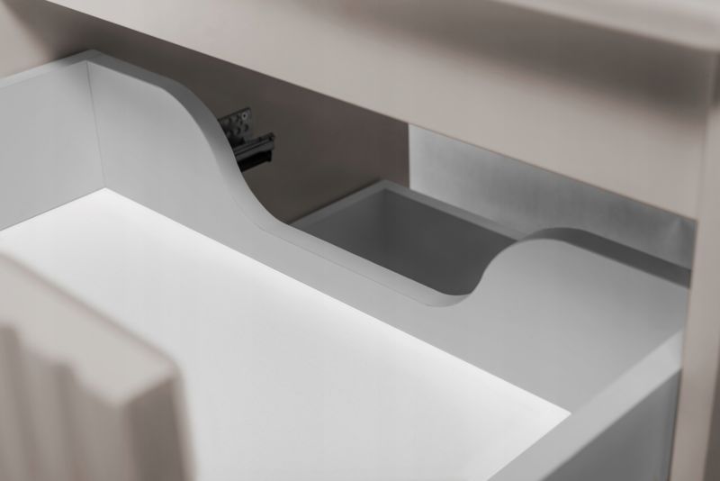 Badeværelsesskab Væghængt med 4 Skuffer og Bordplade 120 cm Kasjmir | 5905979515553