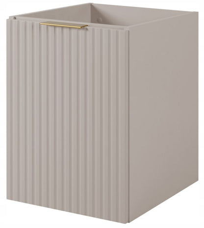 Badeværelsesskab Hængende 40 cm Riflet Beige Mat 1 stk.
