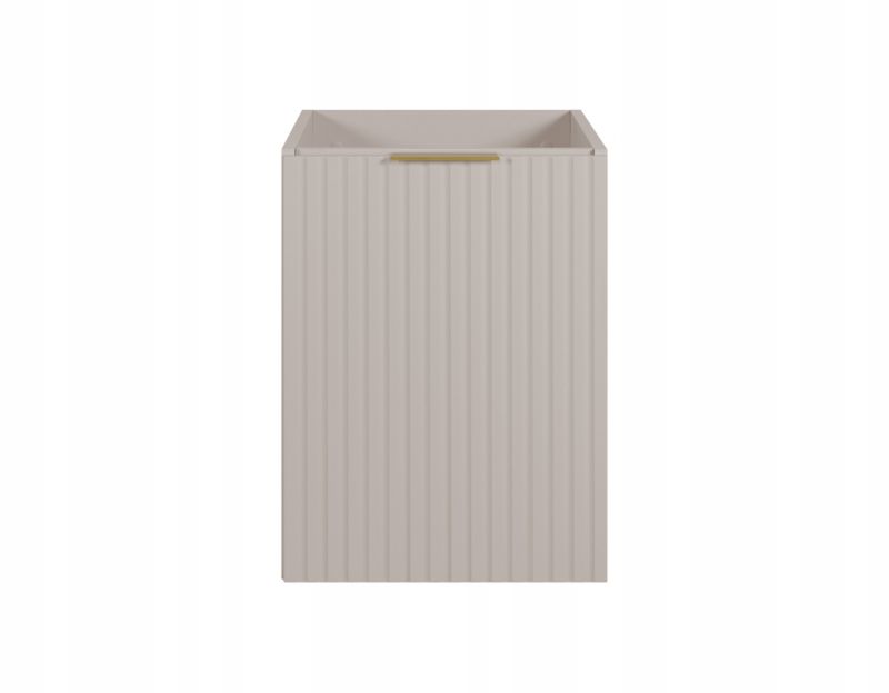 Badeværelsesskab Hængende 40 cm Riflet Beige Mat 1 stk.