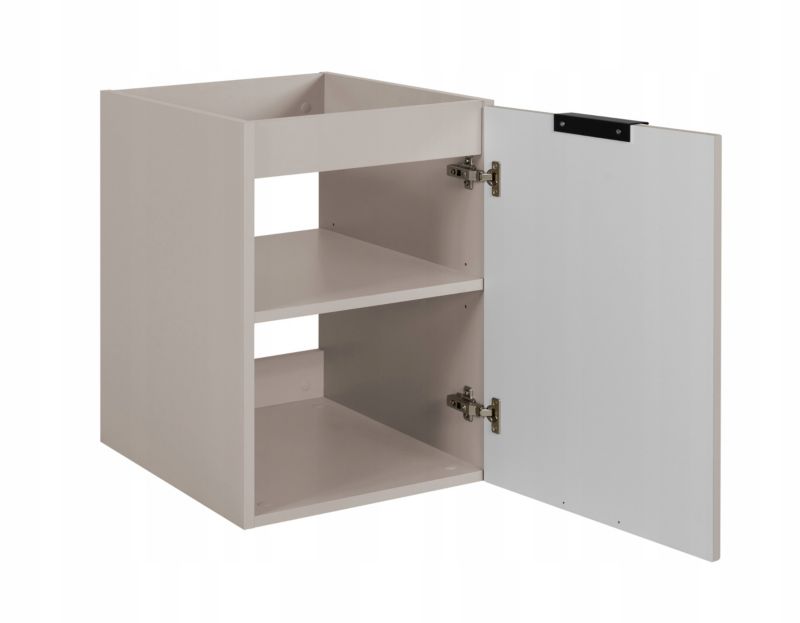 Badeværelsesskab Hængende 40 cm Riflet Beige Mat 1 stk.