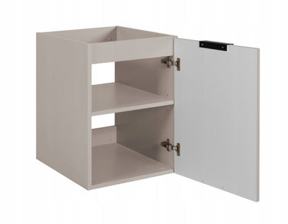 Badeværelsesskab Hængende 40 cm Riflet Beige Mat 1 stk.