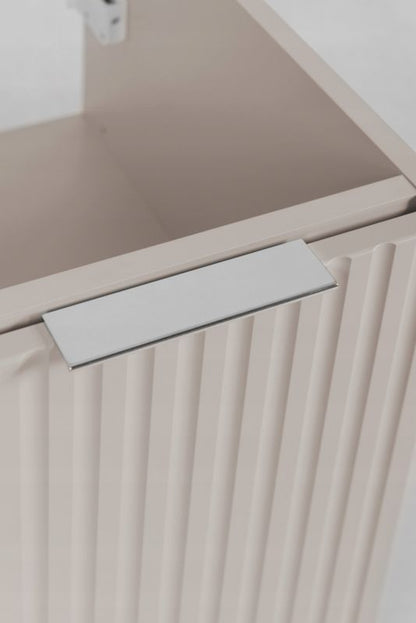 Badeværelsesskab Hængende 40 cm Riflet Beige Mat 1 stk.