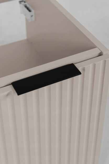 Badeværelsesskab Hængende 40 cm Riflet Beige Mat 1 stk.