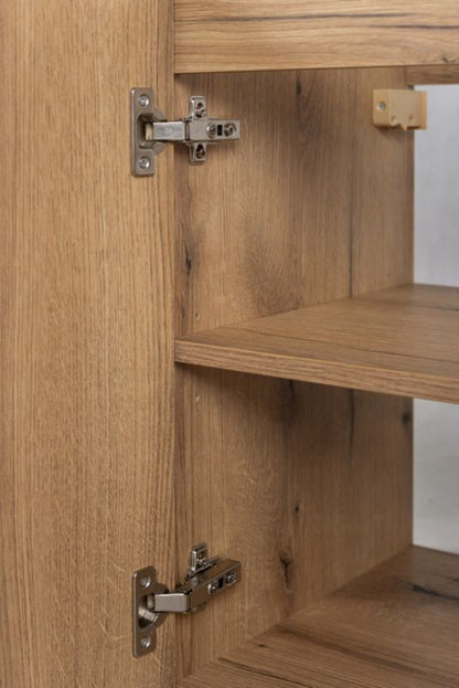 Badeværelsesskab 50 cm Hængende med Bordplade Eg Nova Oak 2 Døre