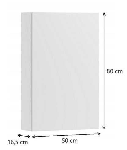 Hængeskab over toilet 50 cm hvid mat 1 stk. | 5901042111219