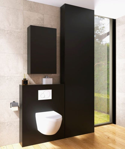Toiletskab 50 cm Sort Mat 3 Hylder | 5901042111226