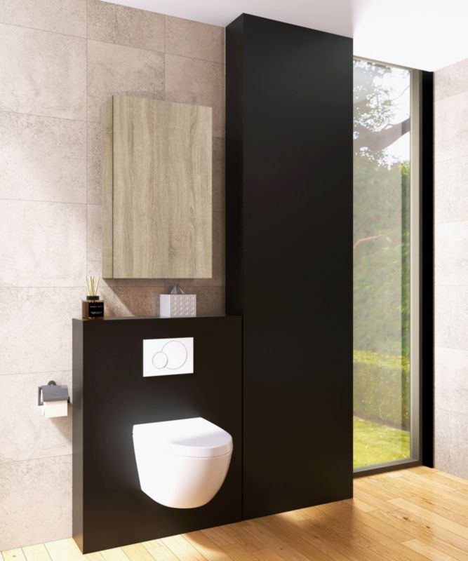 Badeværelsesskab over toilet 50 cm Egetræ Sonoma 1 stk.