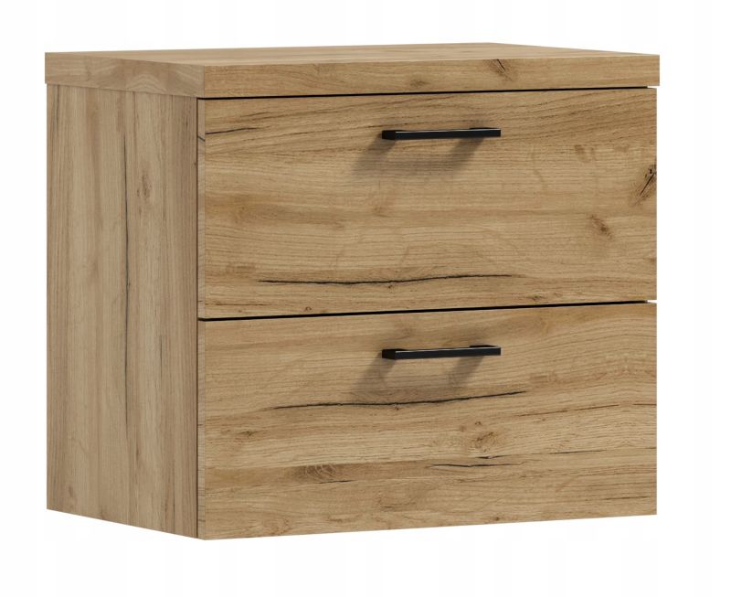 Badeværelsesskab Hængende 50 cm Egetræ Craft Guld 5905496456001