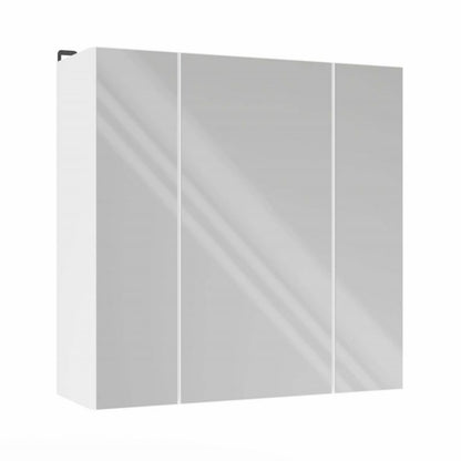 Væghængt Badeværelsesskab Pola 3L med 3 Spejle Hvid 60x60x22 cm