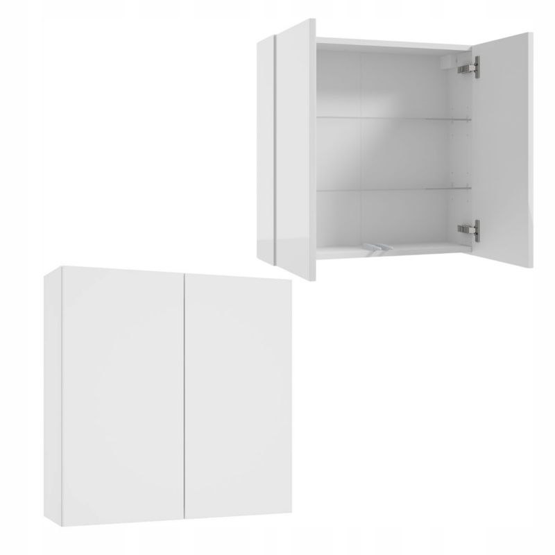 Hængeskab Hvid Højglans 60x60x20 cm SoftClose