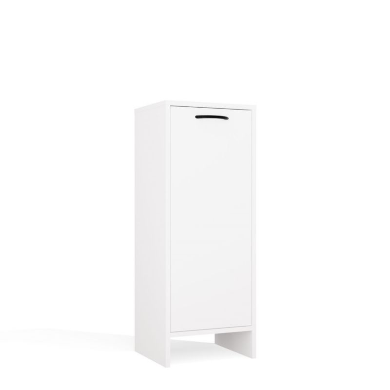 Badeværelsesskab Topeshop Nina 1D 35x90x30 cm Hvid 1 dør 3 hylder