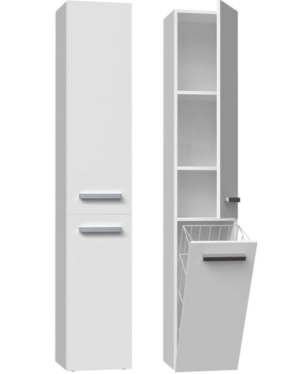 Badeværelsesskab NEL IV 30x31x174 cm Mat Hvid | 5904507201319