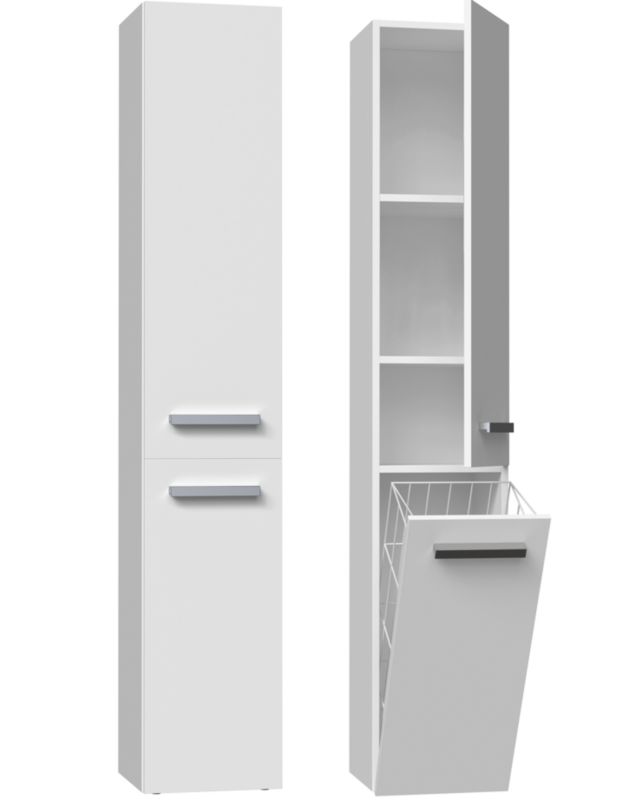 Badeværelsesskab NEL IV 30x31x174 cm Mat Hvid | 5904507201319